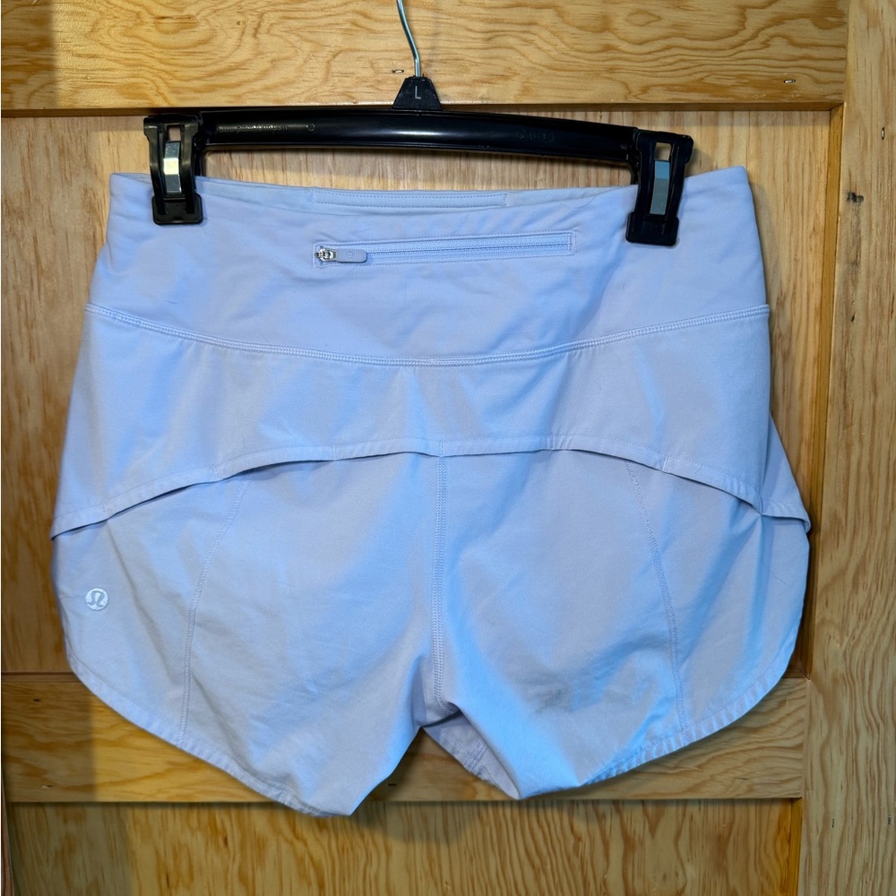 lululemon Speed Up Shorts inseam 4 baby blue